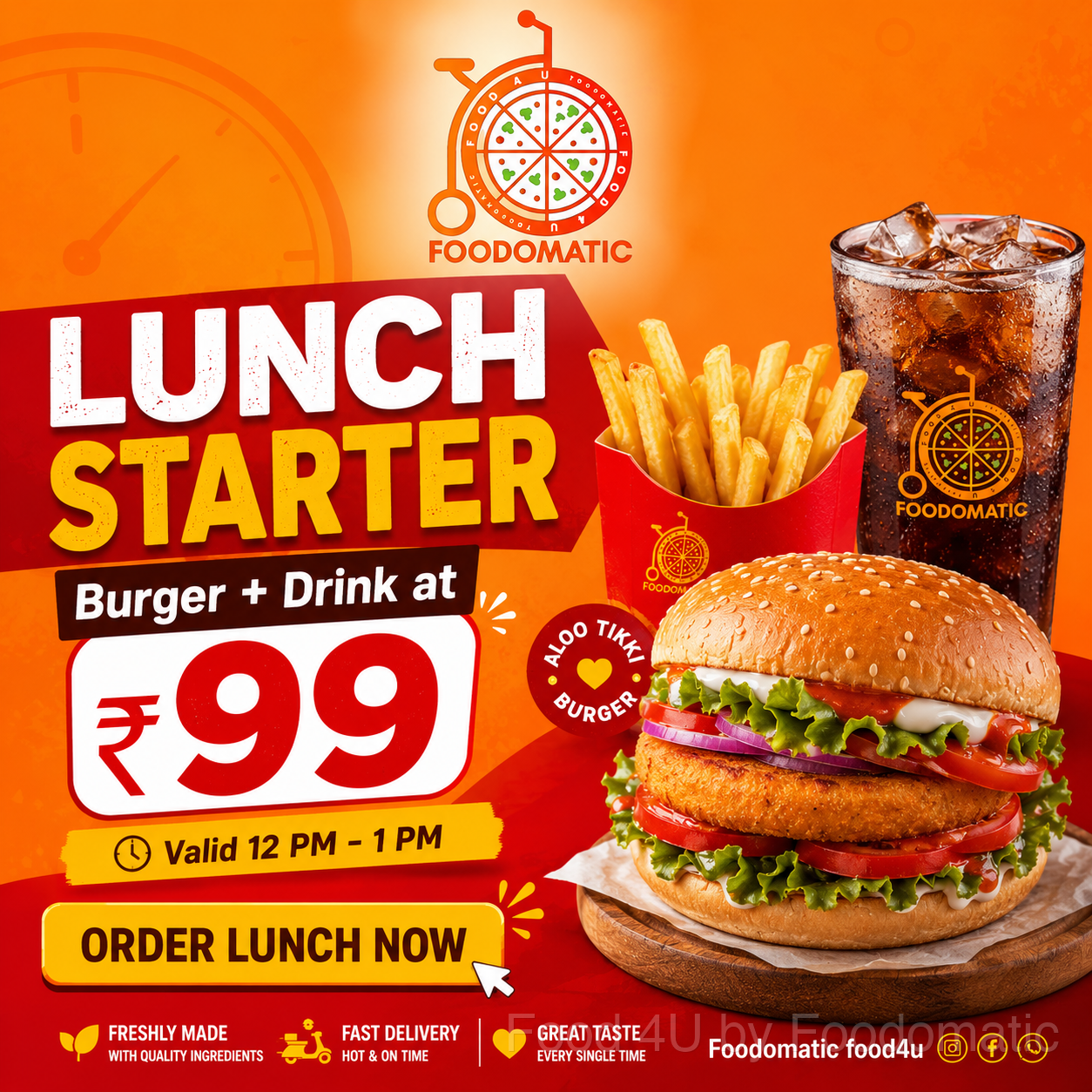2 PM Hunger Deal – Cold Coffee + Fries ₹99